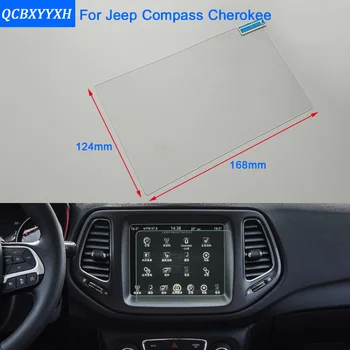 

Car Styling 8.4 Inch GPS Navigation Screen Steel Protective Film For Jeep Compass Cherokee Control of LCD Screen Car Sticker