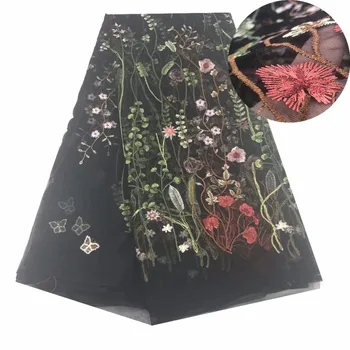 

Latest 3 d flowers african lace fabric available multicolor nigerian lace fabrics 3 d flowers embroidered french lace fabric