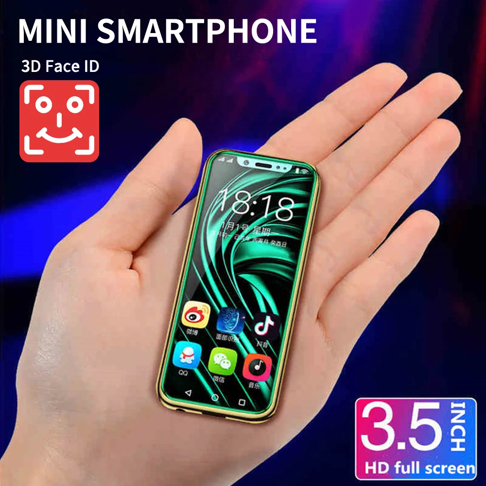 Mini Smartphone K-TOUCH I9 3GB 32GB Metal Frame Smartphone Android 8.1 Face ID WiFi 2GB 16GB Smallest Smartphone
