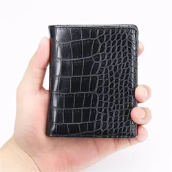 2022 Business Automatic Credit Card Holder Aluminum Men RFID Wallet Pop Up Blocking Money Case Protection PU Leather Cardholder