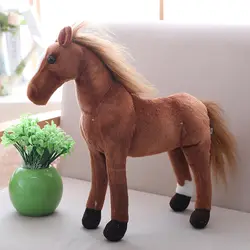 Моделирование лошадь кукла животных и плюшевые игрушки для детей подарок на день рождения украшения дома 30/40 см