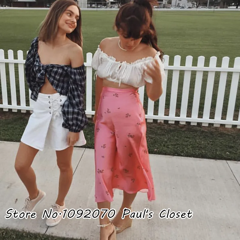 

Women Pink Lace Floral Juliet Skirt