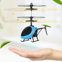 Мини Радиоуправляемый Дрон Летающий Радиоуправляемый вертолет летательный аппарат инфракрасный индукционный светодиодный светильник Радиоуправляемый Дрон детские игрушки