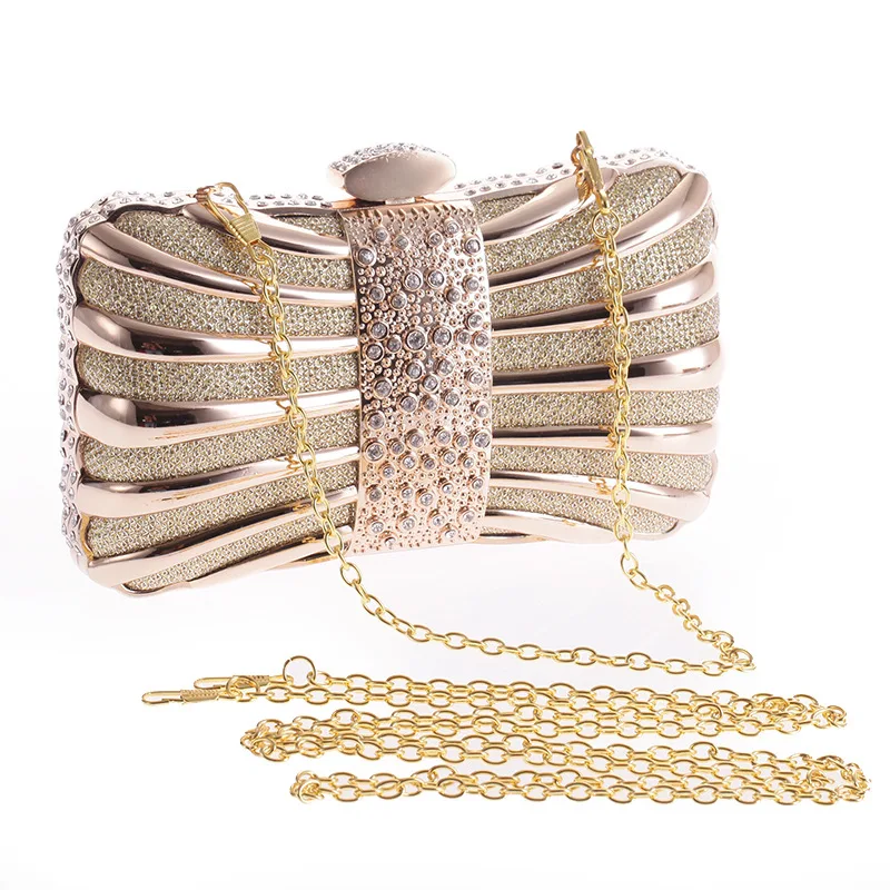 

2018 New Gold Women's Bag Shoulder Bag Bridal Wedding Evening Bag Clutch Handbag Fashion Party Purse Makeup Bag XST158