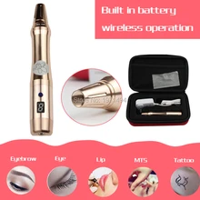 Новейшая электрическая Перманентная машина для макияжа бровей Тату машинка для макияжа Набор для глаз и бровей для губ и 10 шт. микро иглы