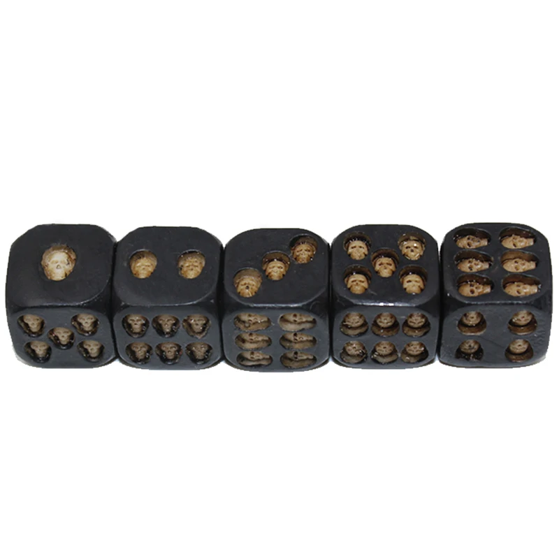 

5Pcs/set New Creative Skull Dice Six Sided Skeleton Dice Club Pub Party Game Toys Resin Dice for Children Adults