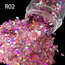 Мода Акриловые 2 мм Nail пальцы УФ-лак для украшения инструмента блеск 7 цветов Фиолетовый ромбической diamondoid дизайн ногтей Блеск порошок R02