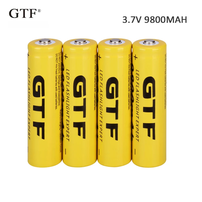 GTF 3 7 В 9800 мАч 18650 аккумулятор литий ионная аккумуляторная батарея светодиодный