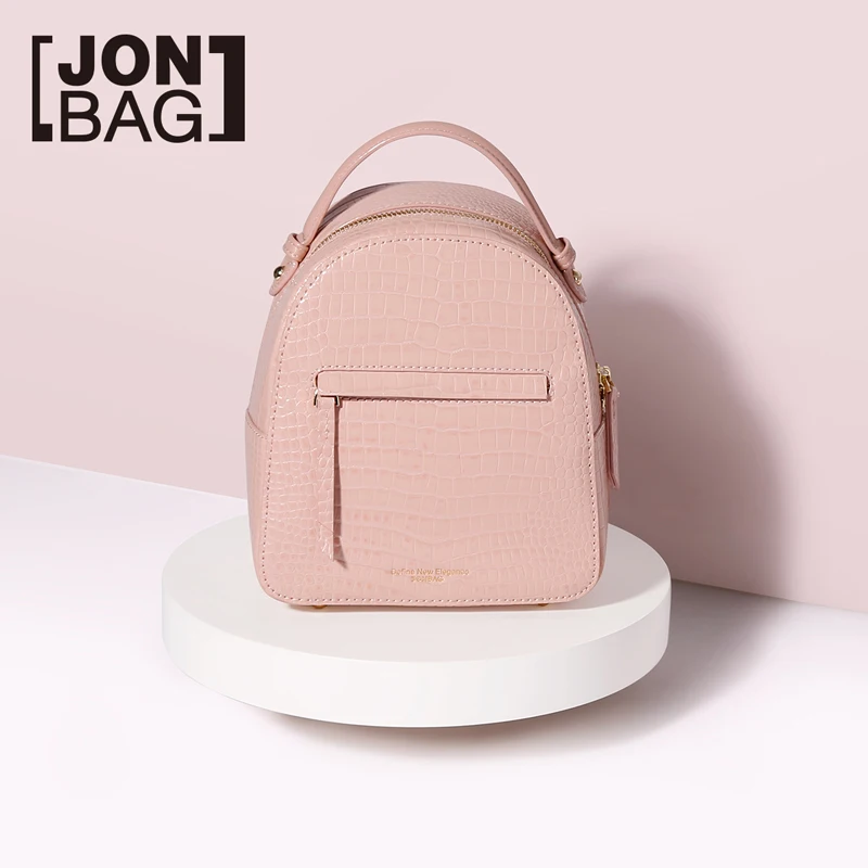 Женский рюкзак через плечо JONBAG светло голубой дорожный с крокодиловой линией