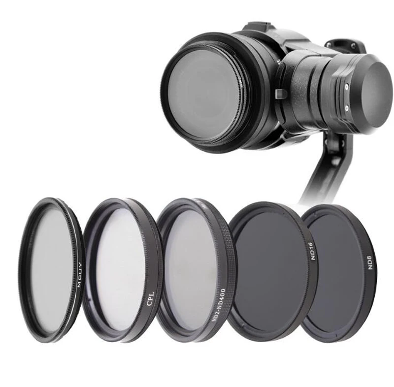 

For ZENMUSE X5 Camera Inspire Pro ND Filter Neutral Density ND8 ND16 ND2-400 Adjustable Lens MCUV CPL RC Drone Parts