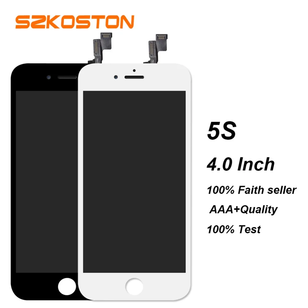 

Good Quality For iPhone 5 5S LCD Screen With Touch Digitizer Display Assembly Replacement Free Ship White Black