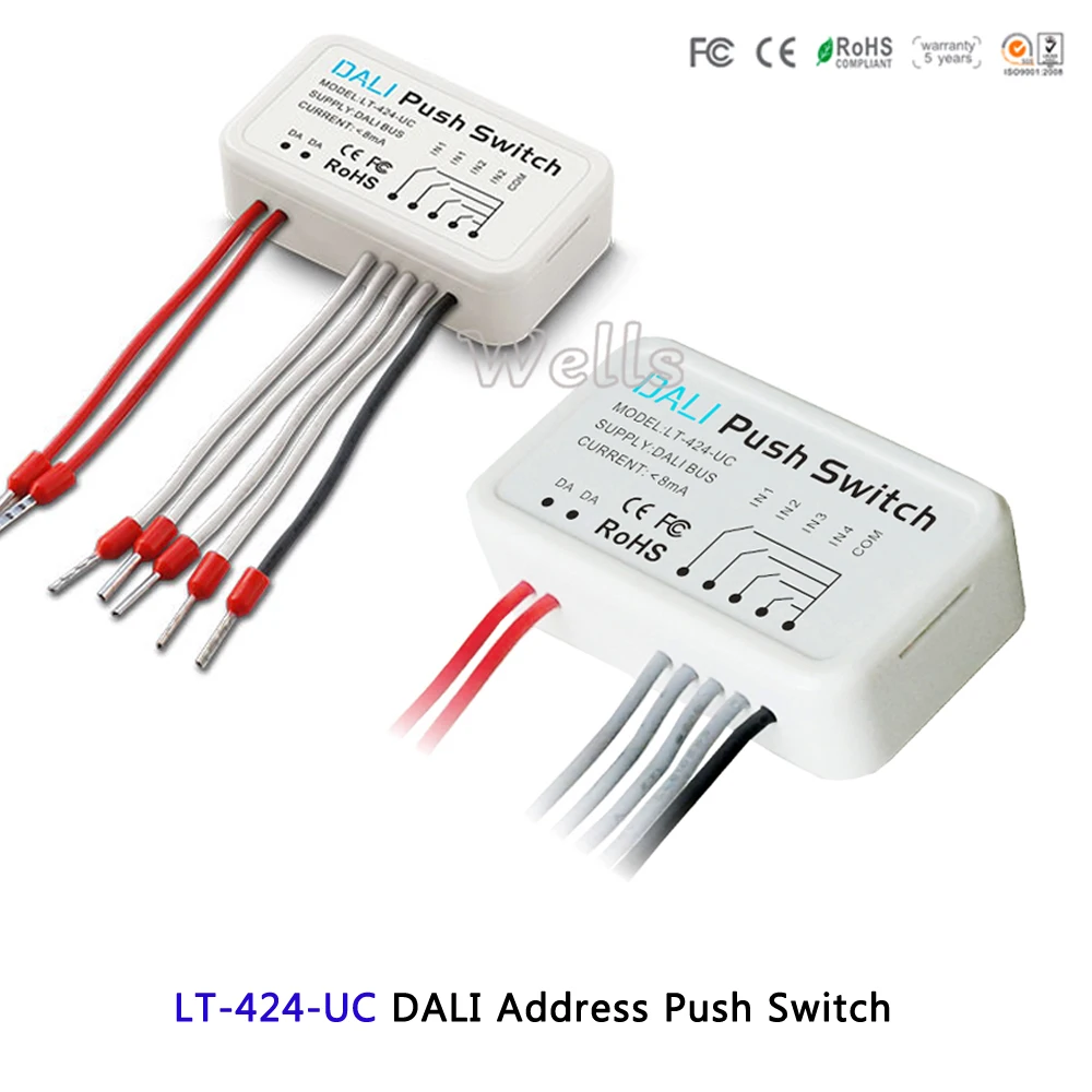 

led DALI Address Push Switch;424-UC Switch use with DALI bus power supply address mode 0-63 max 8MA