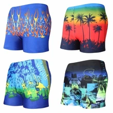 Сексуальные мужские пляжные трусы купальные плавки водонепроницаемые мужские купальные трусы боксеры сексуальный купальный костюм дышащие летние шорты