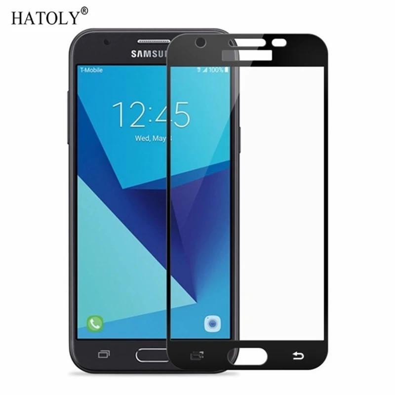 Защитное стекло 3D закаленное для Samsung Galaxy J3 Prime 2017 Защитная пленка с полным