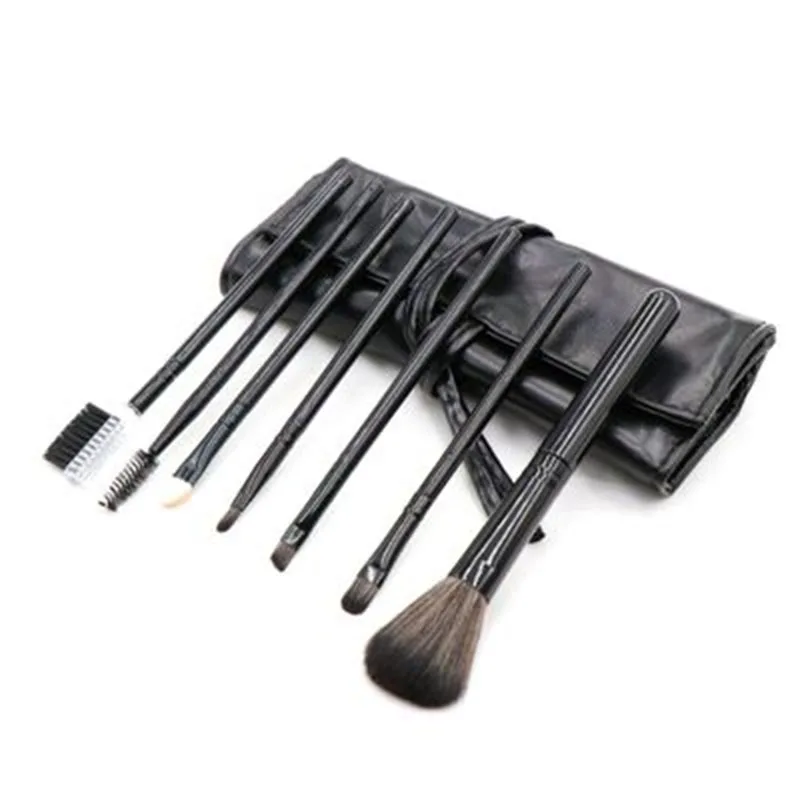 

7pc/set Makeup Brush Set Make Up Brushes Kit Eyeshadow Powder Smooth Cosmetic Tools Concealer Brush Beauty Tool With Leather Bag