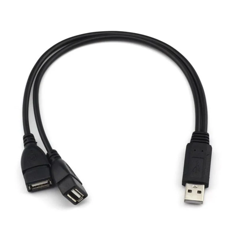 

Adapter Cable USB 2.0 1 Male To 2 Dual Female Jack Y Splitter Durable Power Cord SIR Shop
