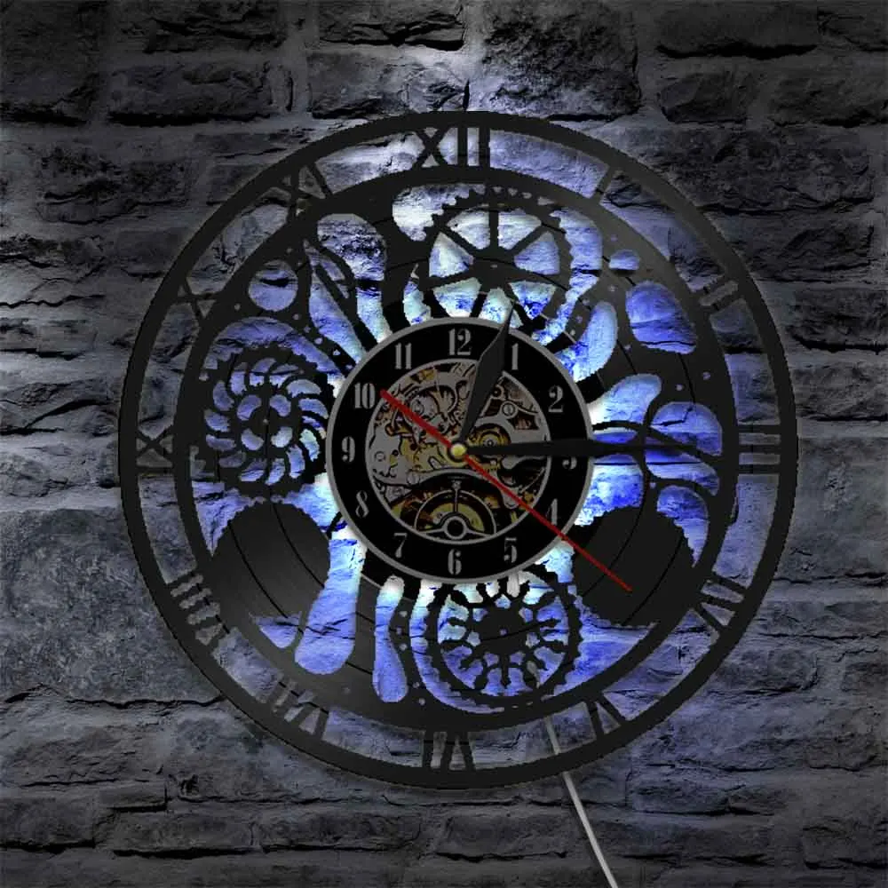 Шестерни и угги настенные часы Cogwheels Science Art искусственный интеллект стимпанк