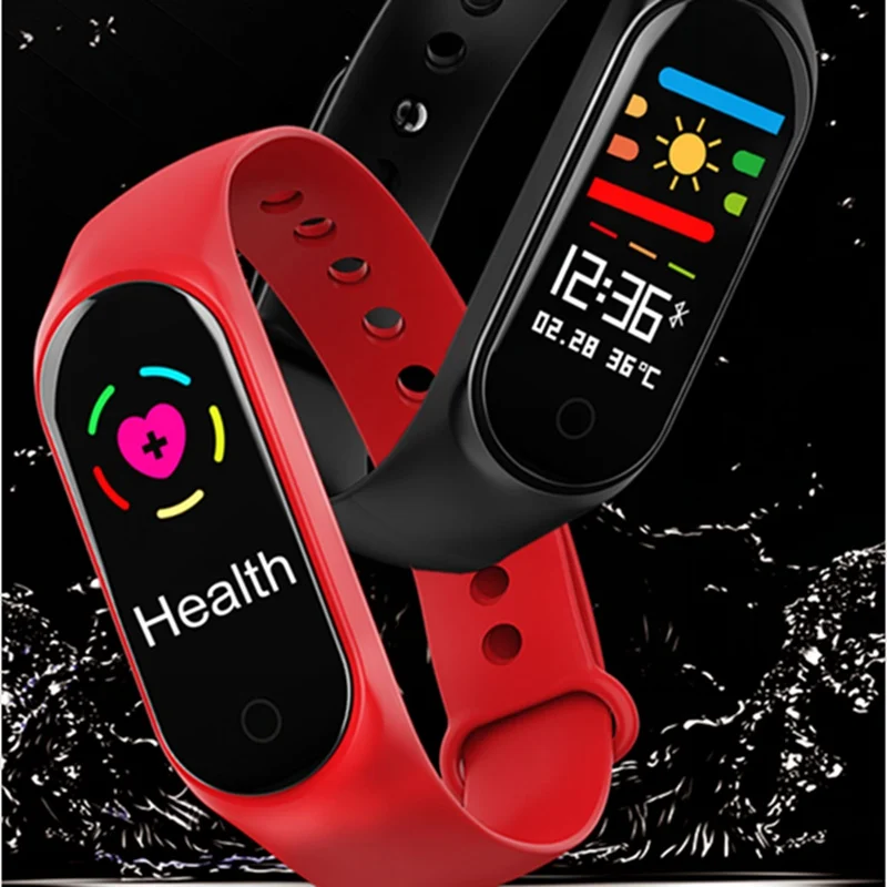 LEMADO M3 Smarrt Fitness Bracelet Multi-sport Mode Blood Pressure Oxygen IP67 Waterproof Color Screen Wristband PK Mi Band 3