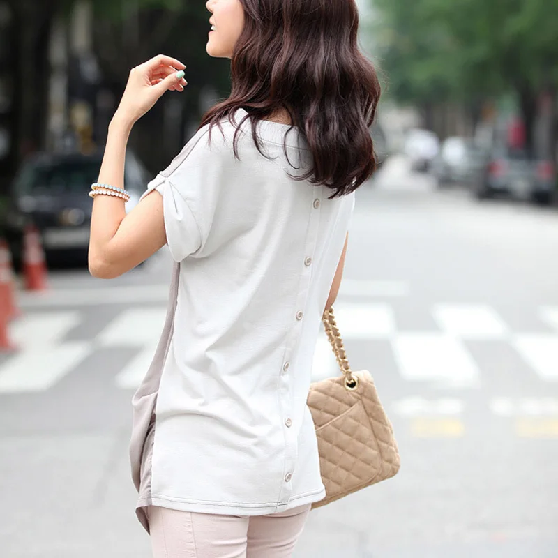 Blusas Femininas женские шифоновые блузки с v образным вырезом и коротким рукавом