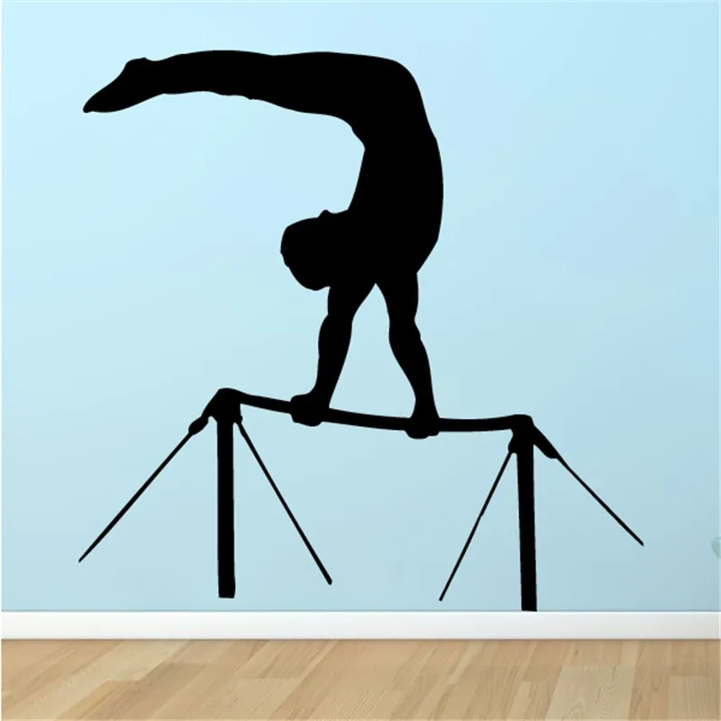 Gymnastics High Bar Wall Stickers Sports Style Wall Decals For Studio