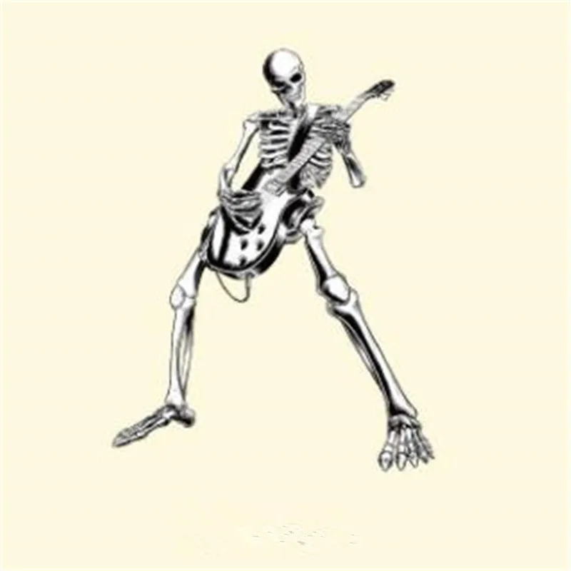 

T shirt women Diy pvc patch skull guitar biker patches for clothing heat transfer printing clothes for stickers free shipping