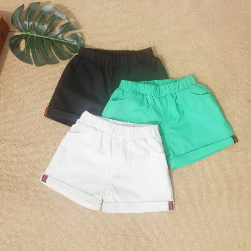

New Fashion Summer Shorts for Girls 2018 Cotton Solid Color Girls Shorts Elastic Waist Summer Baby Girls Beach Shorts 2-16 Years