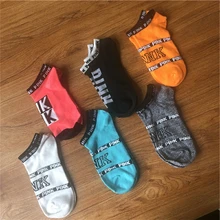 Розовые хлопковые носки унисекс разных цветов(не могу выбрать), розовые носки с надписью «love happy» для футбола и спорта