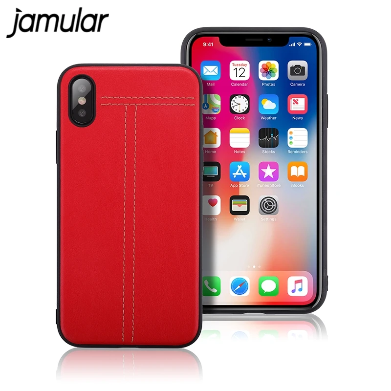 JAMULAR leather phone case for iPhone XS leather case for