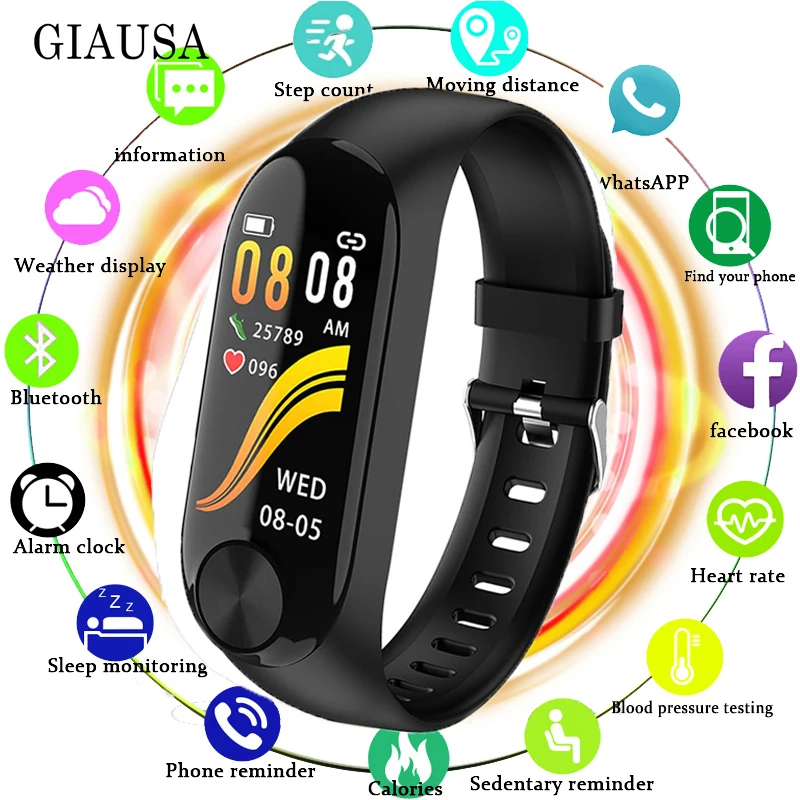 

New Smart Bracelet Y10 Men Women Heart Rate Blood Pressure Fitness Tracker Waterproof Color Screen Watch Android IOS Sport Band