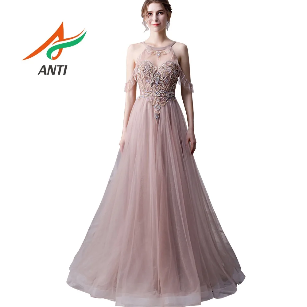ANTI New High-end Evening Dress Halter Sequins Beading Floor-length Backless Prom Formal Gowns Custom Robe De Soiree | Свадьбы и