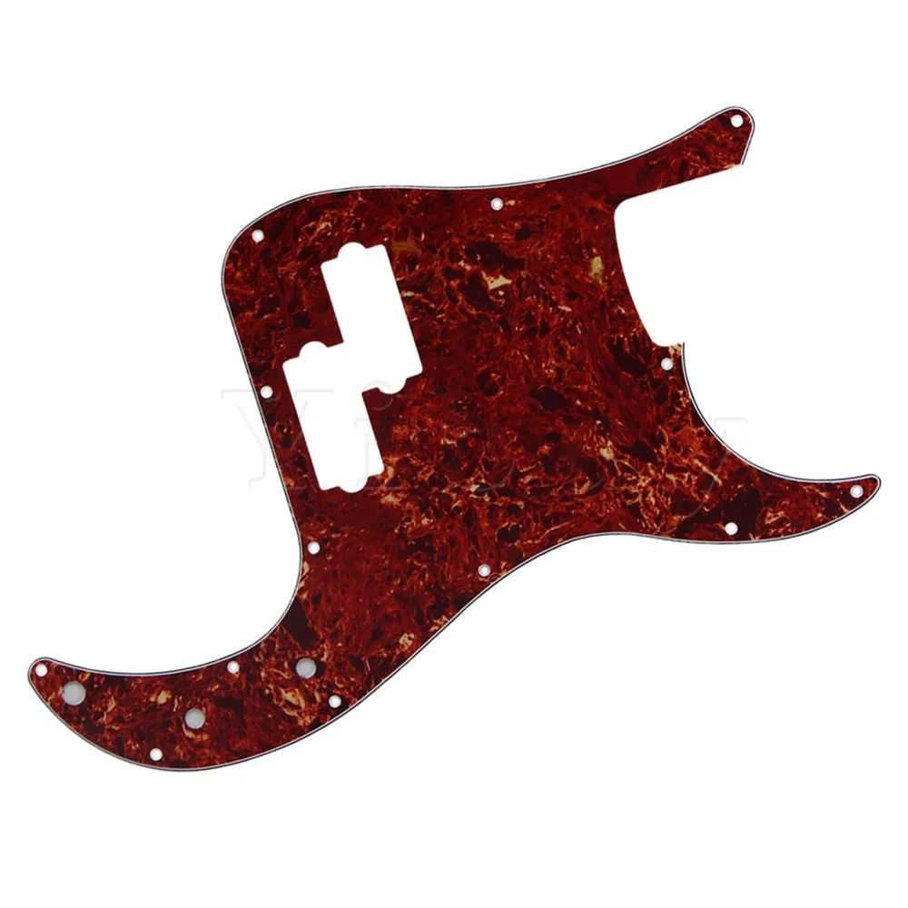 Yibuy PB Bass Pickguard P Bass царапина пластина коричневая черепаха оболочка 3 слоя 13 отверстий