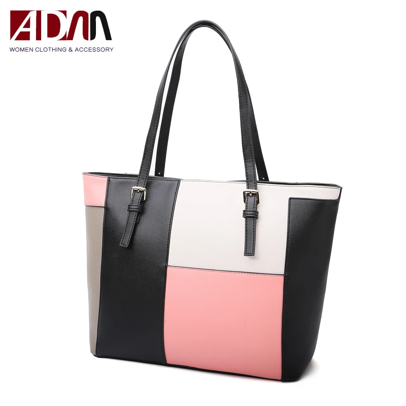 

[Ru] 2016 Brand Women's Shoulders Bag PU Leather Vintage Handbags Shoulders Bag Women Mosaic Huge Capacity