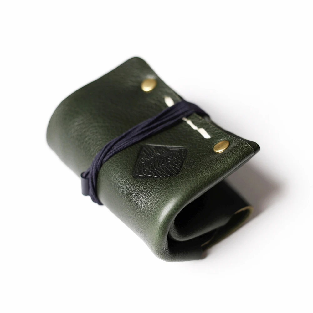 Koop Klinknagel Portemonnee Lederen mannen Handgemaakte Vintage Portemonnee Italiaanse Plantaardig Gelooid Leer Korte Broekzak Portemonnee Mannen Portemonnee Lederen