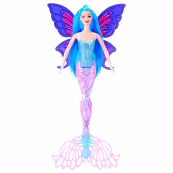 

2019 New Fashion Girl's Anna&Elsa Princess Swimming Mermaid Doll Toy 15Inch Beautiful Mermaid Dolls Toys For Girls Xmas Gifts