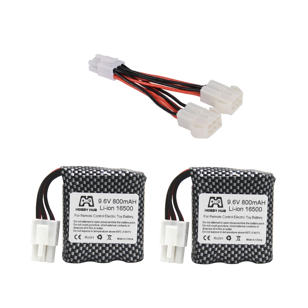 Hobby Hub 9,6 V 800mAh аккумулятор для 9115 S912 9116 Высокоскоростной RC автомобильный аккумулятор литий-ионный аккумулятор с 9,6 v зарядным устройством - Цвет: Зеленый