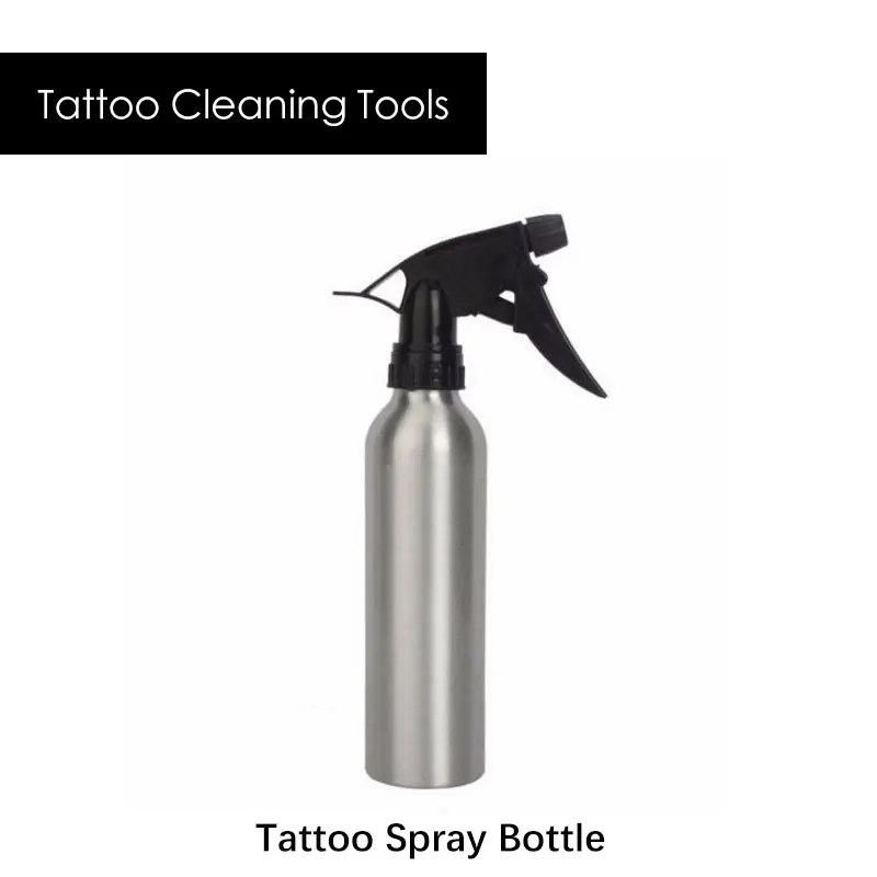Tattoo Cleaning Tools 1pcs Silver Aluminum Alloy Tattoo Spray Bottle