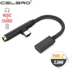 90 градусов Тип usb C до 3,5 мм разъем для наушников адаптер Usb-c дополнительный разъем для наушников аудио сплиттер адаптер для Xiaomi Mi8 Mi6 Pro Mix2 Note3