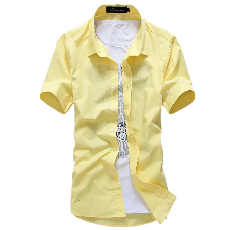 Mens Short Sleeved Dress Shirts Slim Fit Cotton 15 Colors Spring Summer casual short sleeved shirt,short sleeved shirt