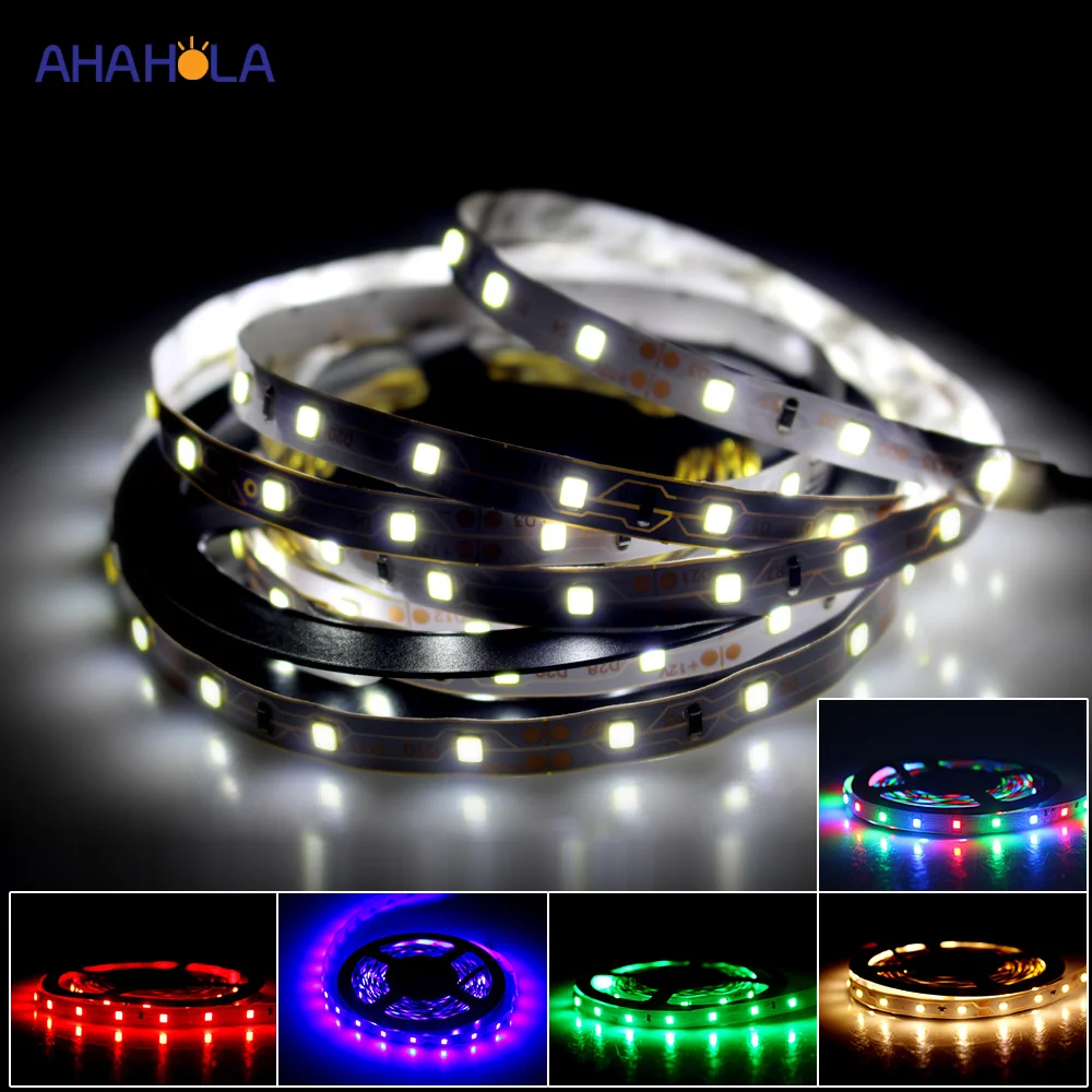 Светодиодная лента 12 В 3528 белая 5 м Диодная теплый белый красный синий rgb