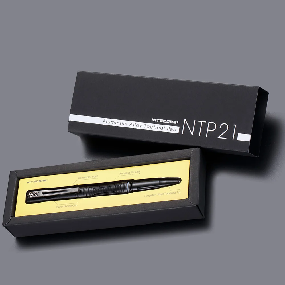 NITECORE NTP21 многофункциональная тактическая ручка легкий стеклянный выключатель Самозащита Ручка из алюминиевого сплава корпус зажим из нержавеющей стали