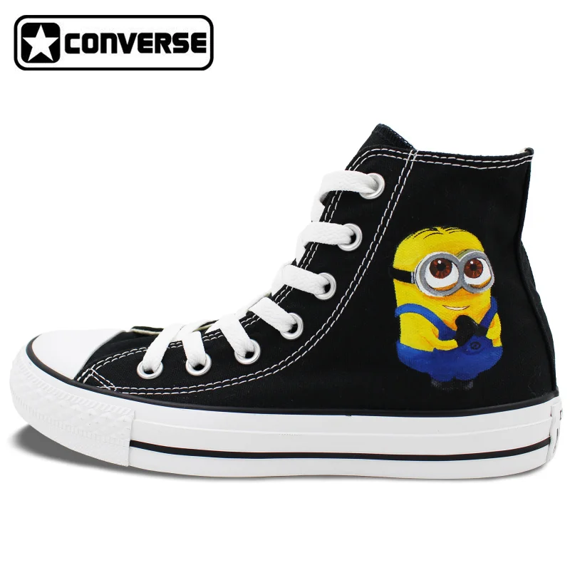 Prix pour Minions Converse Chuck Taylor Hommes Femmes Chaussures de Despicable Me Peint À La Main Personnalisé Conception High Top Toile Sneakers Prix pour Minions Converse Chuck Taylor Hommes Femmes Chaussures de Despicable Me Peint À La Main Personnalisé Conception High Top Toile Sneakers