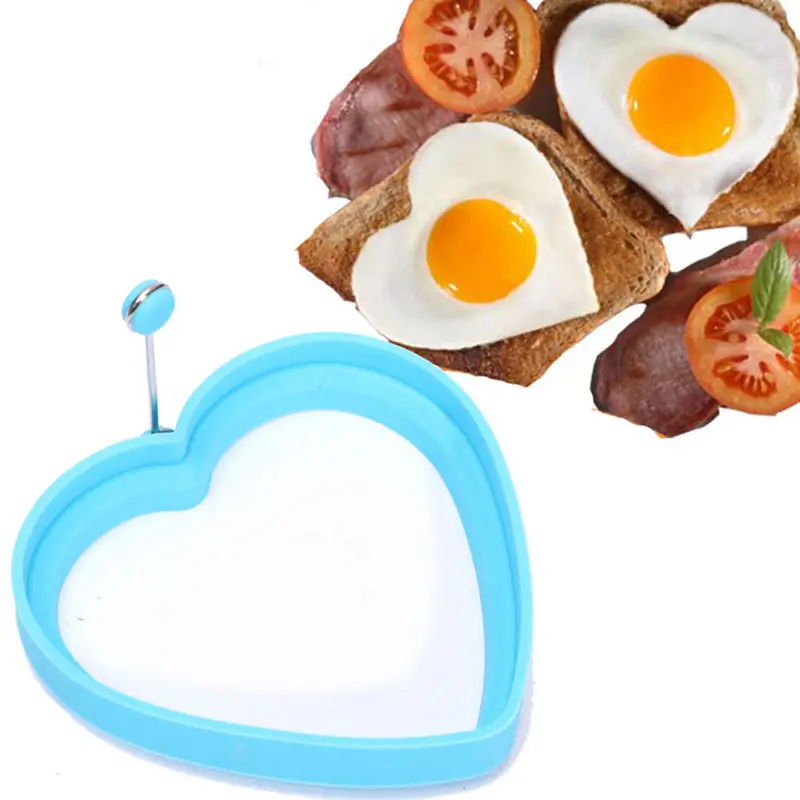 

1Pc Silicone Molds For Eggs Heart Shape Mold Fry Fried Egg Ring Pancakes Form For Eggs Cooking Tool