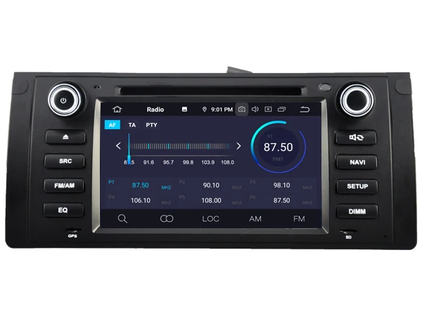 Best Quad-Core Android 9.0 CAR DVD Player For BMW E39/M5(1995-2003)/X5,E53(2000-2007) car multimedia AUTO support DVR WIFI DAB OBD 1