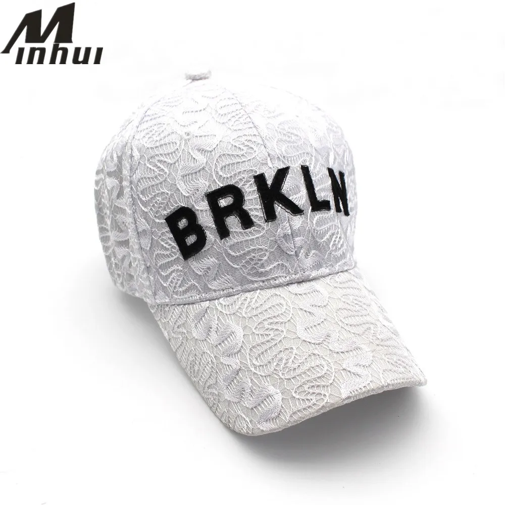 Minhui новая модная кружевная бейсболка s для женщин шляпа с буквами Snapback шляпы Регулируемая Крышка шляпа от солнца