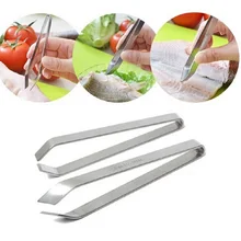 1 шт., металлические щипцы для удаления рыбьего волоса из нержавеющей стали, кухонные щипцы, стаббы, рыбья кость, меховые кости, зажим, щипцы для животных, щипцы для барбекю