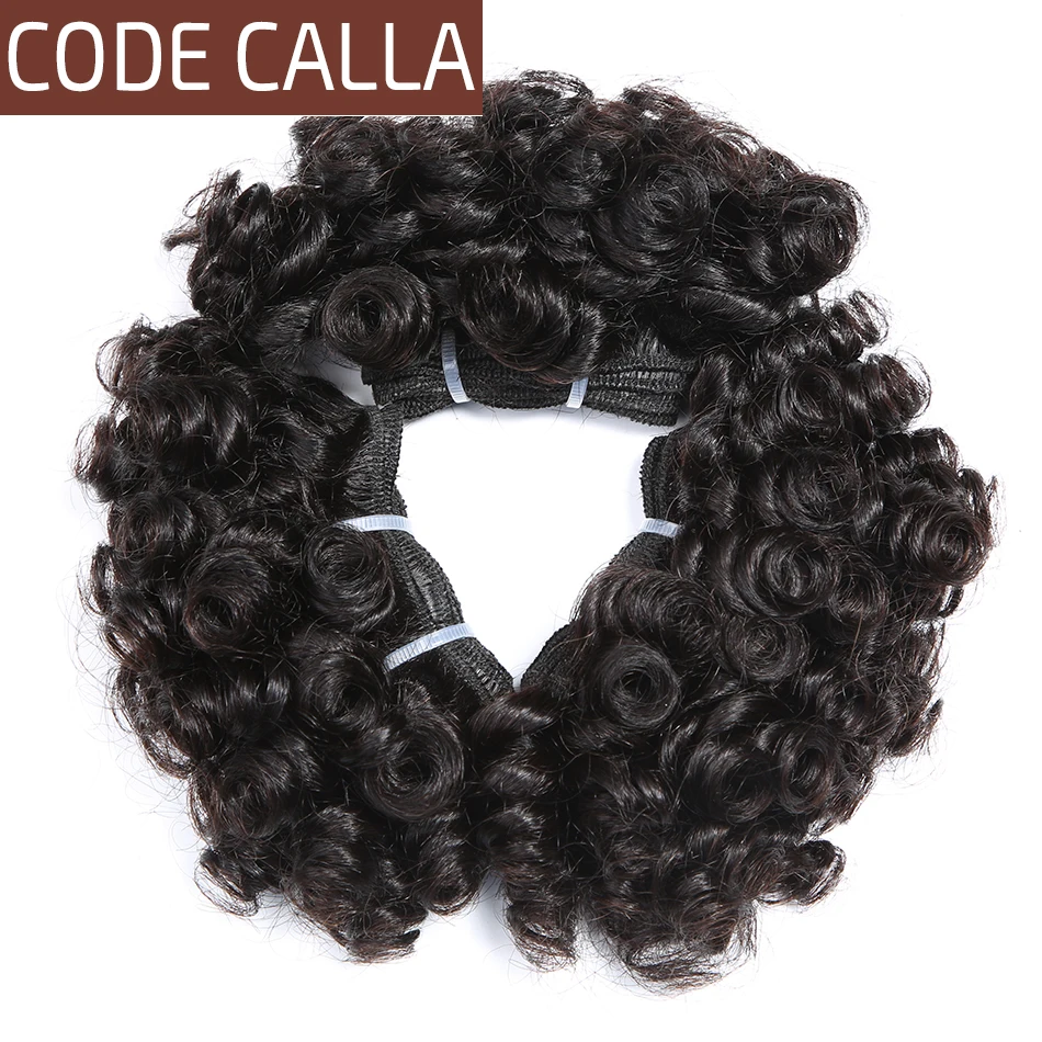 Code Calla Short-cut Bouncy Curly Raw Virgin Brazilian Human Hair Bundles 3 PCS 6 Inch Natural Color 6Pieces Can Make One Wig Code Calla Short-cut Bouncy Curly Raw Virgin Brazilian Human Hair Bundles 3 PCS 6 Inch Natural Color 6Pieces Can Make One Wig