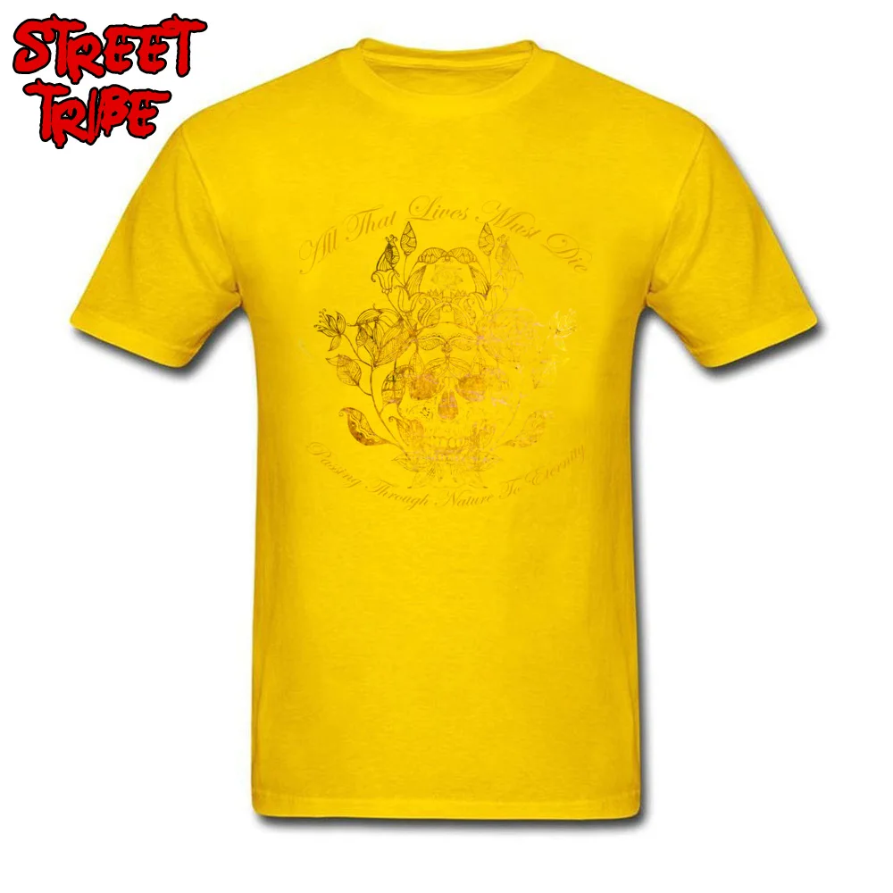  Men T Shirt All That Lives Party Tops T Shirt 100% Cotton Round Collar Short Sleeve Family Tops & Tees ostern Day All That Lives yellow