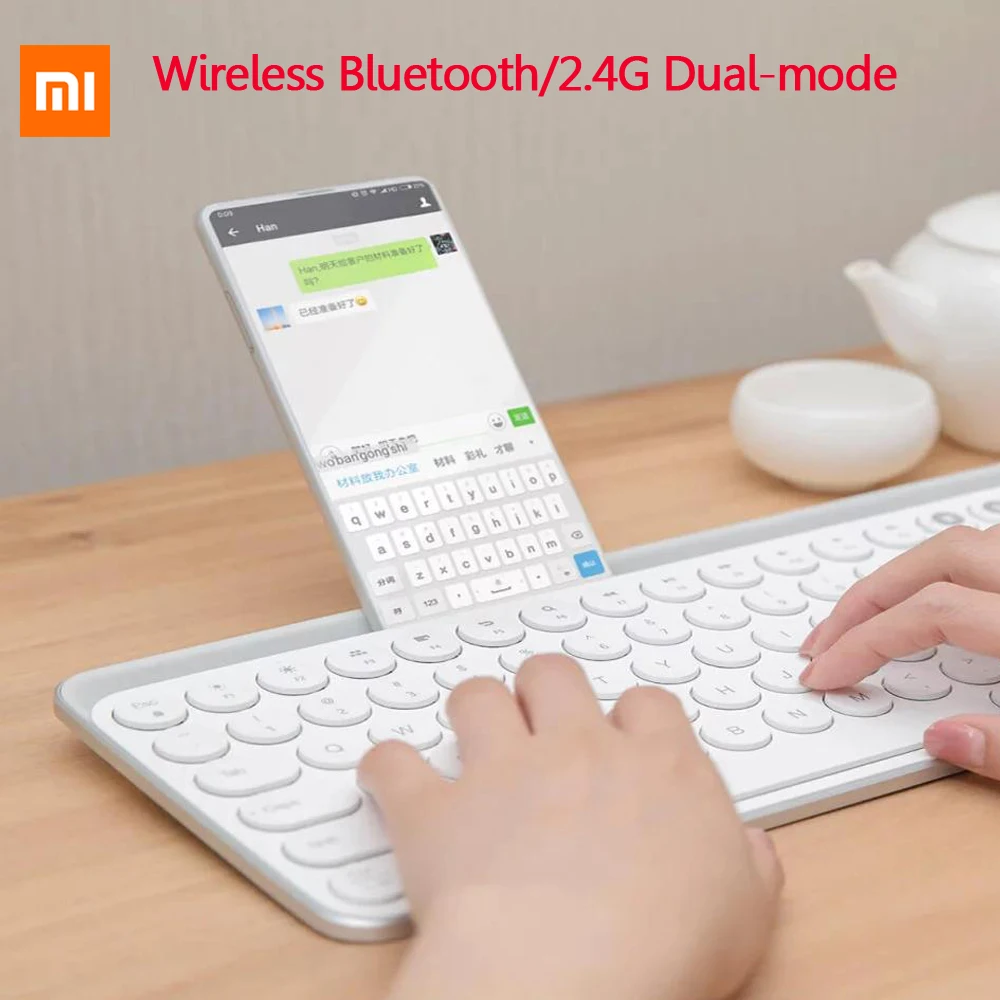 

Xiaomi Miiiw Bluetooth Dual Mode Keyboard 2.4GHz Wireless Connection 10m Available 104 Keys Multi System Compatible Smart Home