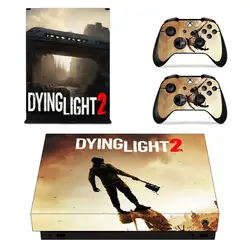 Полный набор лицевые панели кожи наклейки Dying Light 2 для Xbox One X консоли и два контроллера