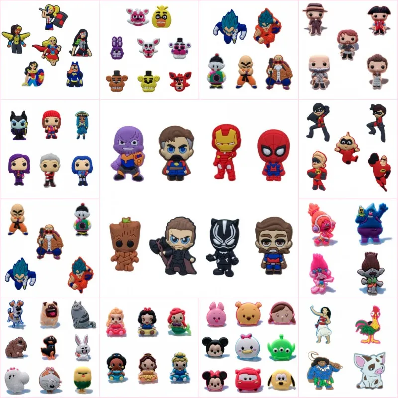 

100pcs Super Hero Girl Star Wars Avenger Pets Cartoon Cute PVC Magnetic Stickers Blackboard Magnets Fridge Magnets Kid Gift